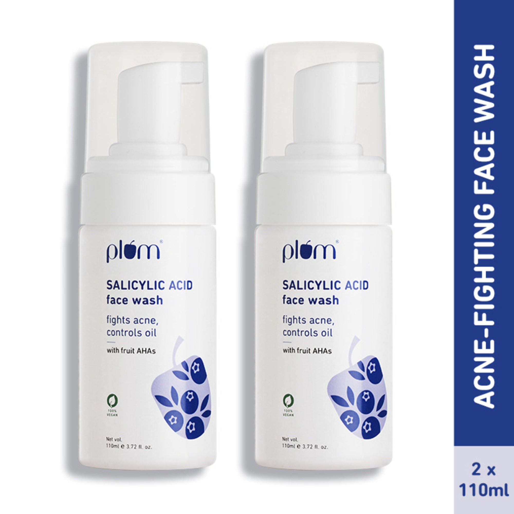 Plum 1% Encapsulated Salicylic Acid Foaming Face Wash - Pack Of 2