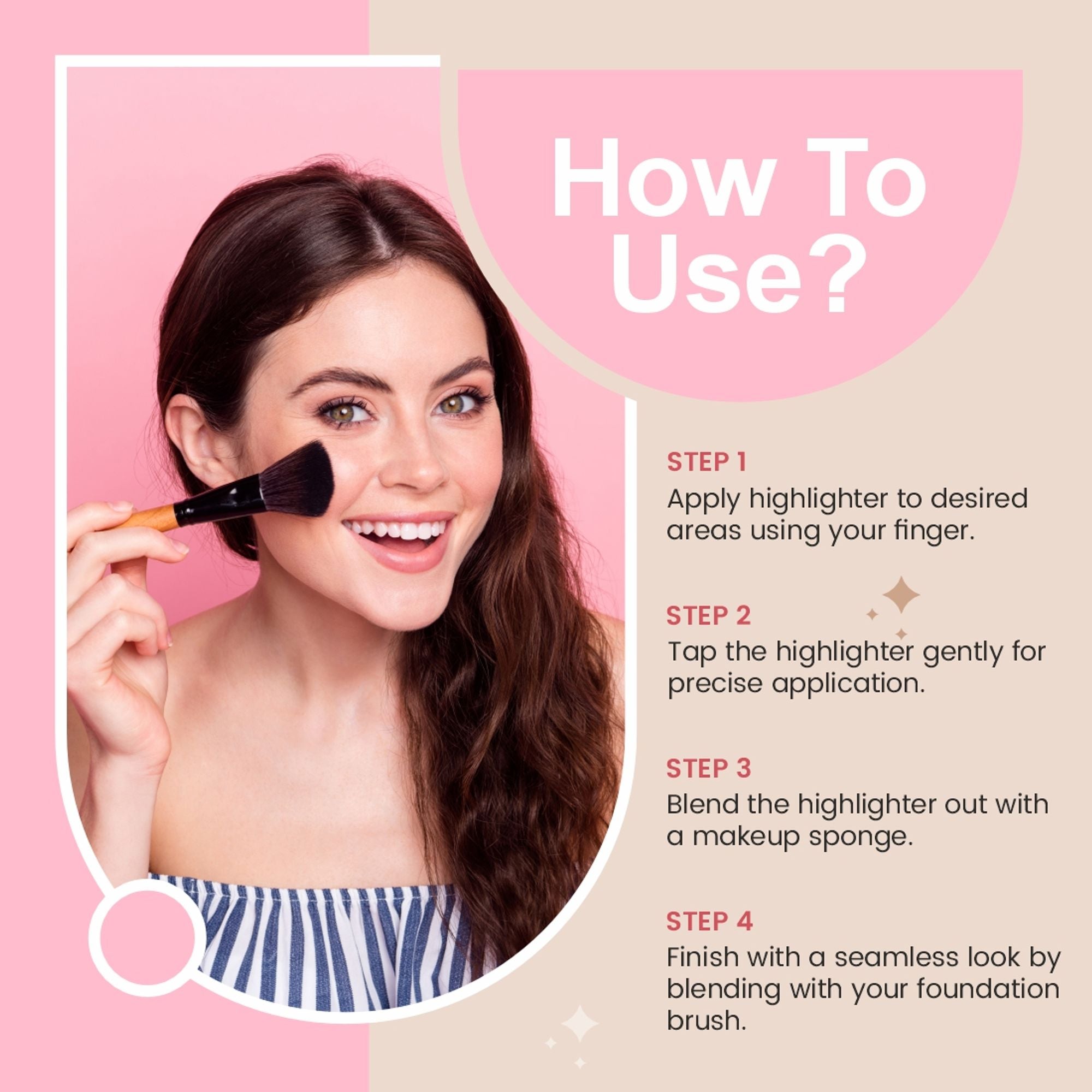 Matt Look Lumi 4 Baked Blusher & Highlighter - Dewy Rose - Distacart