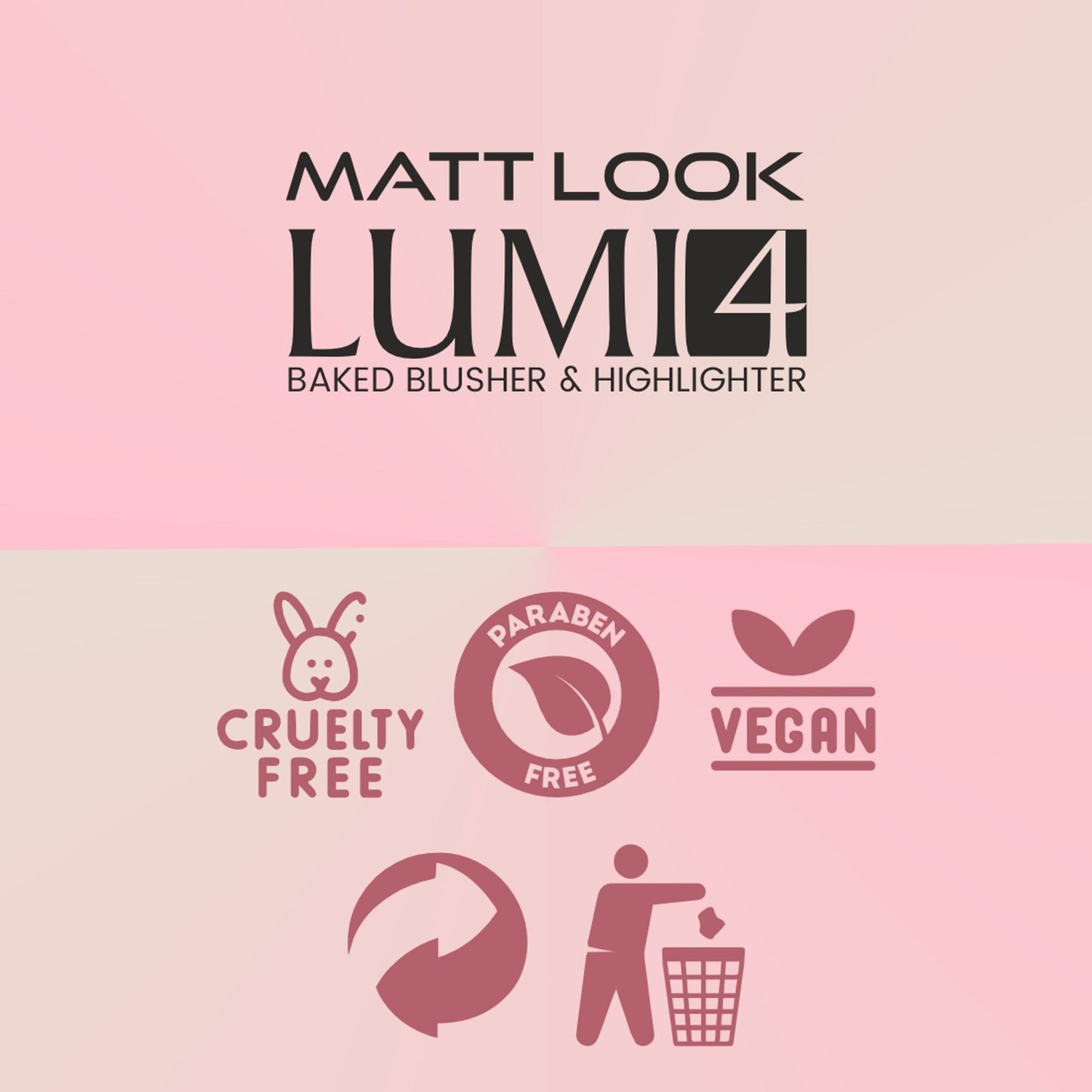 Matt Look Lumi 4 Baked Blusher & Highlighter - Golden Hours - Distacart