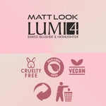 Thumbnail for Matt Look Lumi 4 Baked Blusher & Highlighter - Golden Hours - Distacart