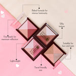 Thumbnail for Matt Look Lumi 4 Baked Blusher & Highlighter - Golden Hours - Distacart