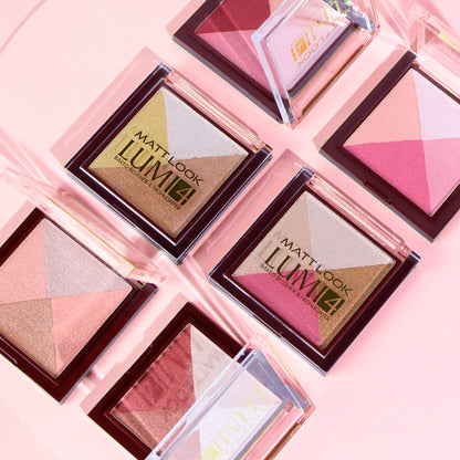 Matt Look Lumi 4 Baked Blusher & Highlighter - Cherry Pop - Distacart