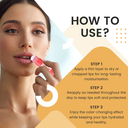 Matt Look Balm Vibes Color Change Lip Balm - Peach Nectar - Distacart