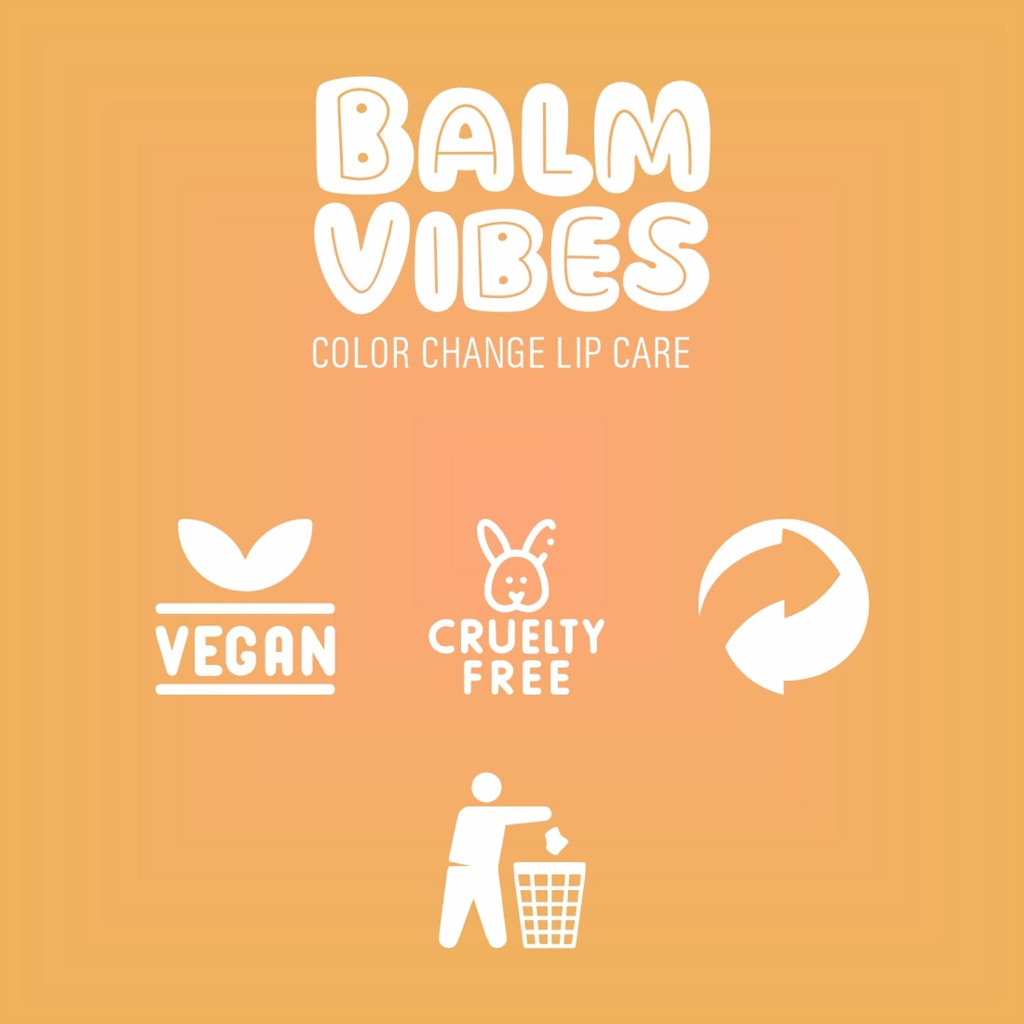 Matt Look Balm Vibes Color Change Lip Balm - Peach Nectar - Distacart