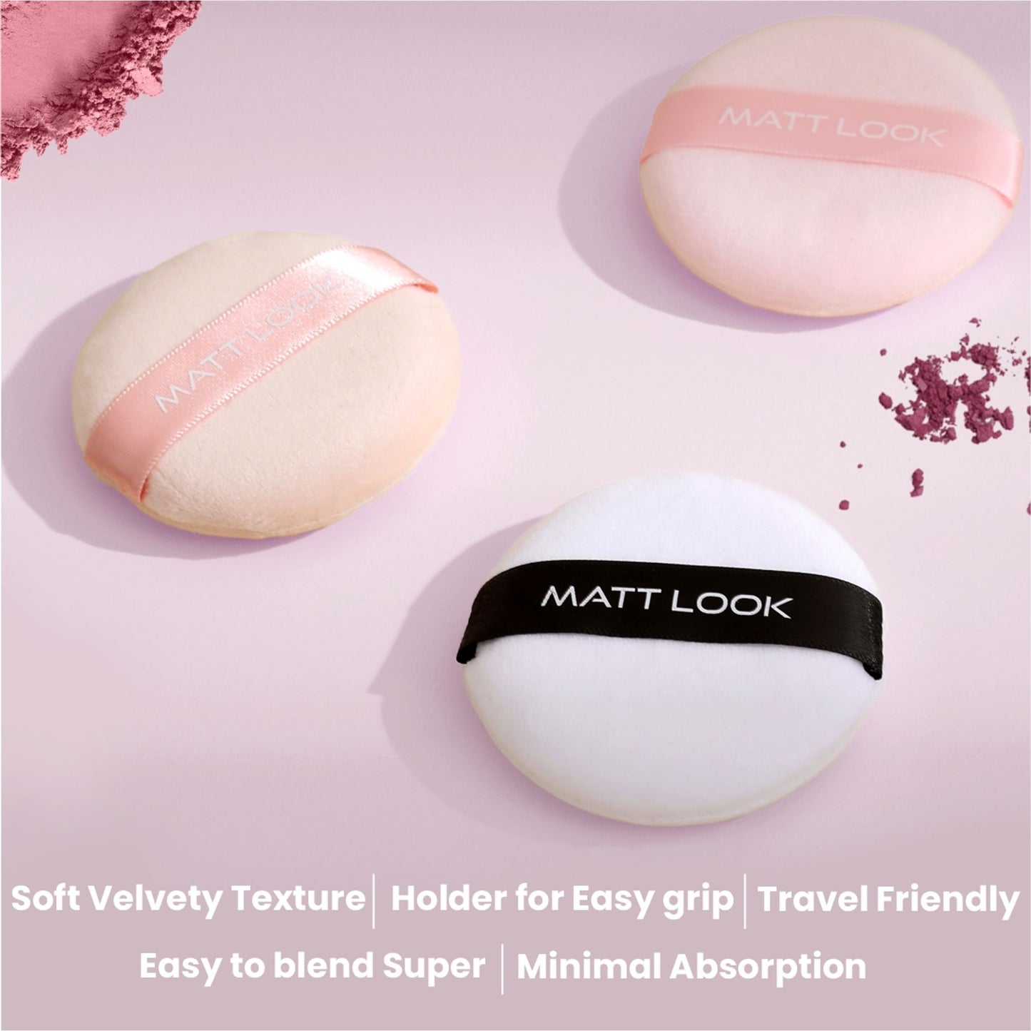 Matt Look Round Pillows Powder Pink Puff - Pack Of 2 - Distacart