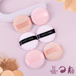 Thumbnail for Matt Look Round Pillows Powder Beige Puff - Pack Of 2 - Distacart
