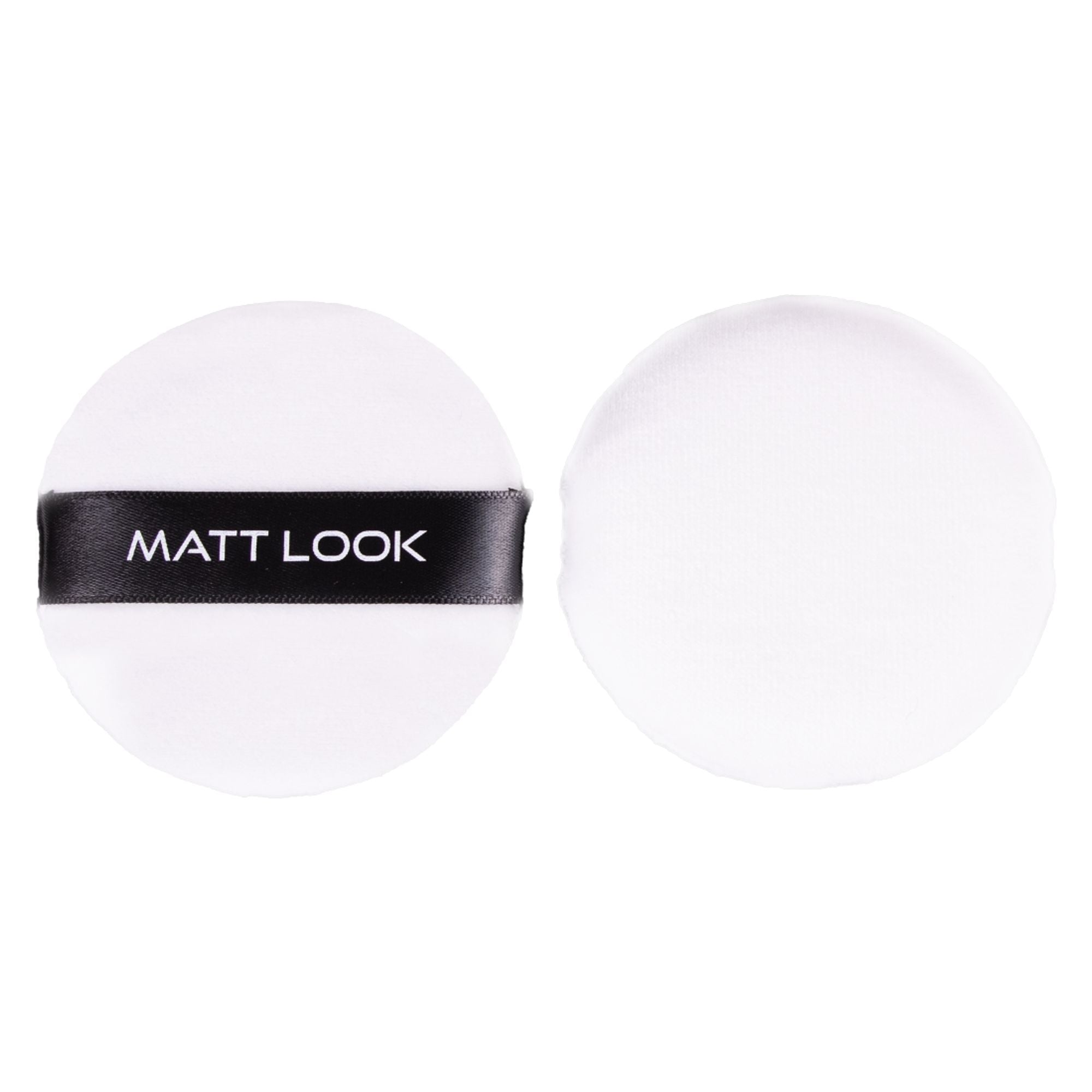Matt Look Round Pillows Powder White Puff - Pack Of 2 - Distacart
