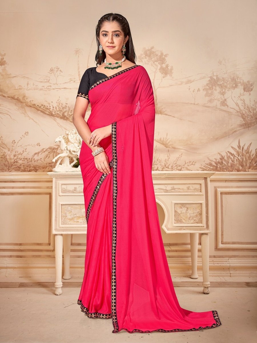 Anouk Pure Chiffon Saree - Distacart
