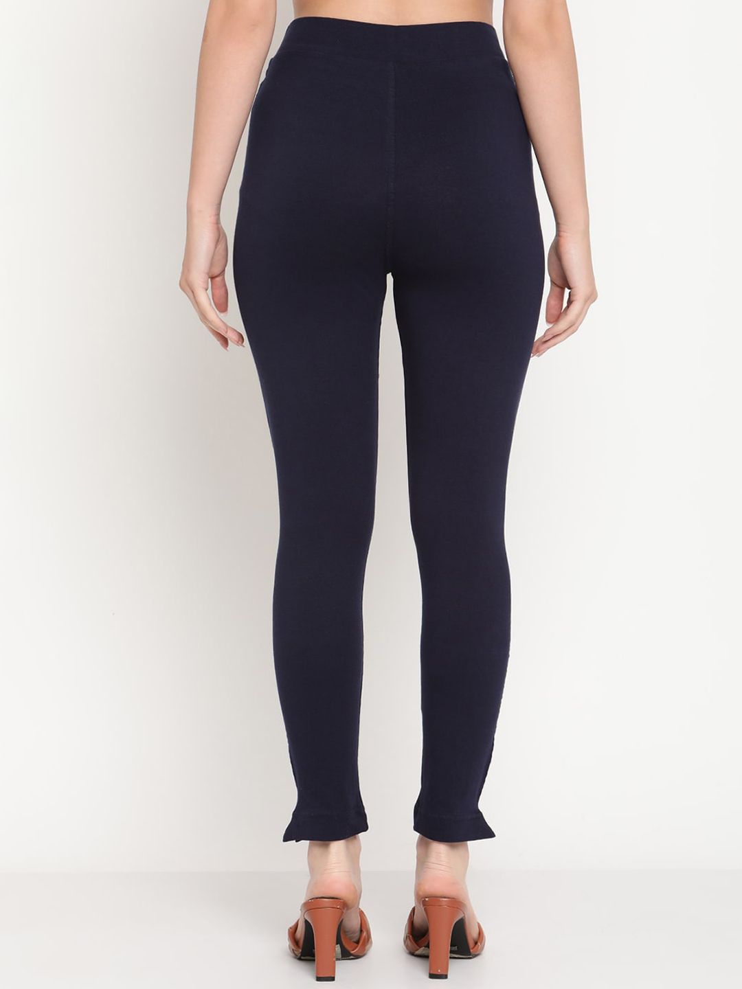 TAG 7 Women Pack of 2 Black & Navy Blue Solid Kurti Pants - Distacart
