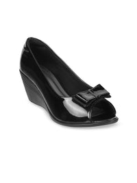 Thumbnail for Metro Bows Embellished Peep Toes Wedge Heels
