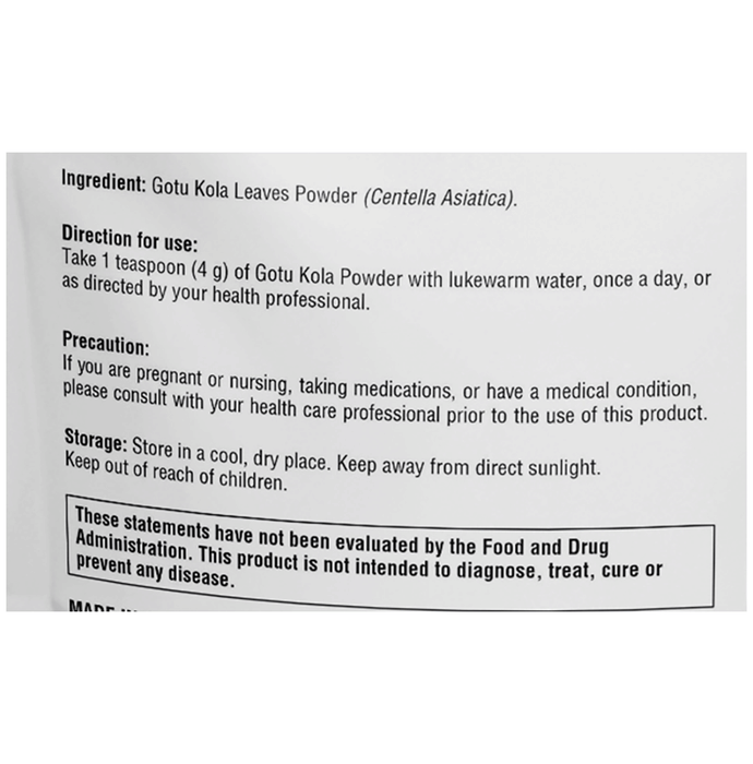 Minature Gotukola Organic Powder