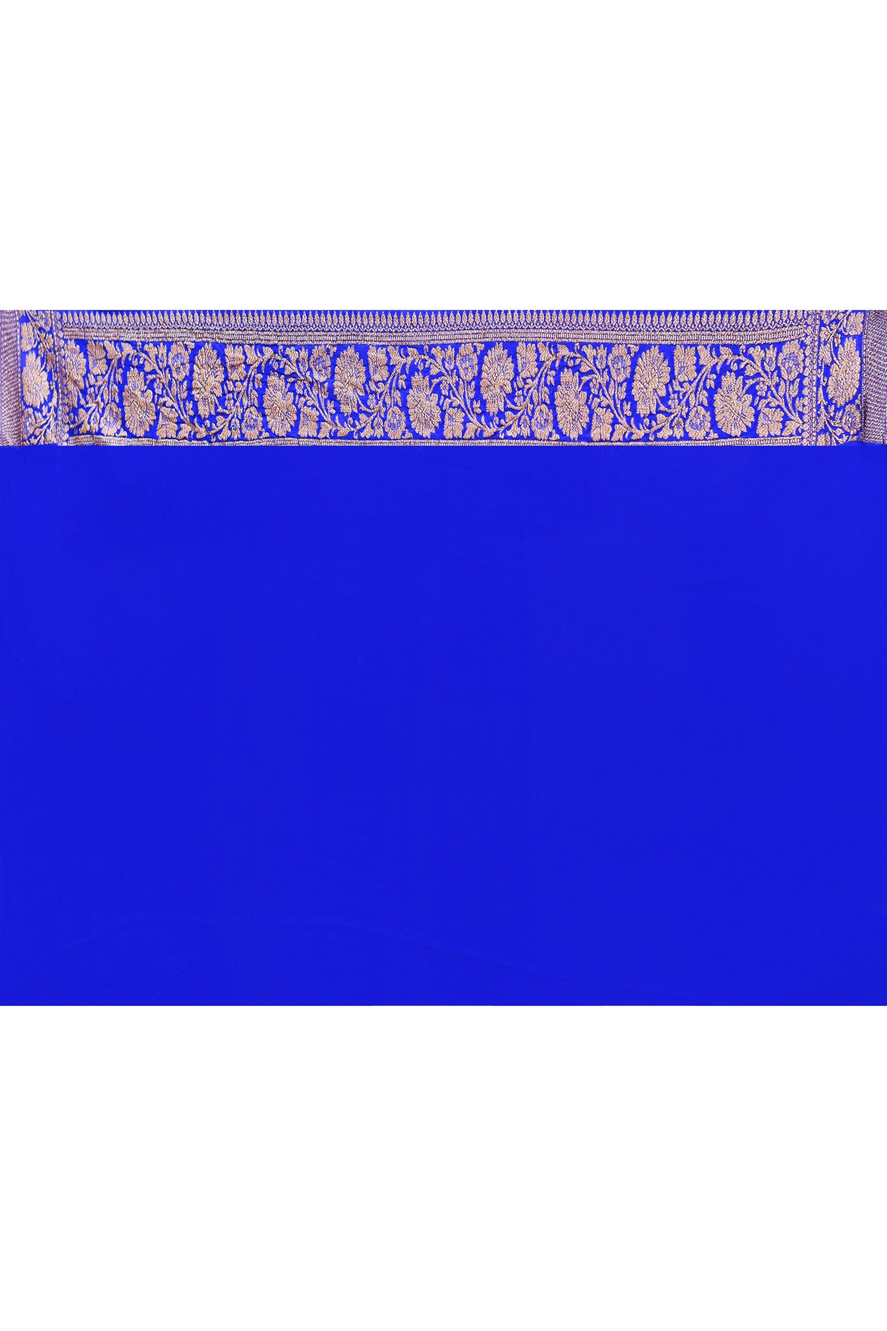 Joban Fashion Violet Crepe Chiffon Pure Handloom Banarasi Silk Saree