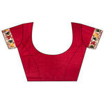 Thumbnail for Joban Fashion Red Paithani Soft Silk Meenakari Saree