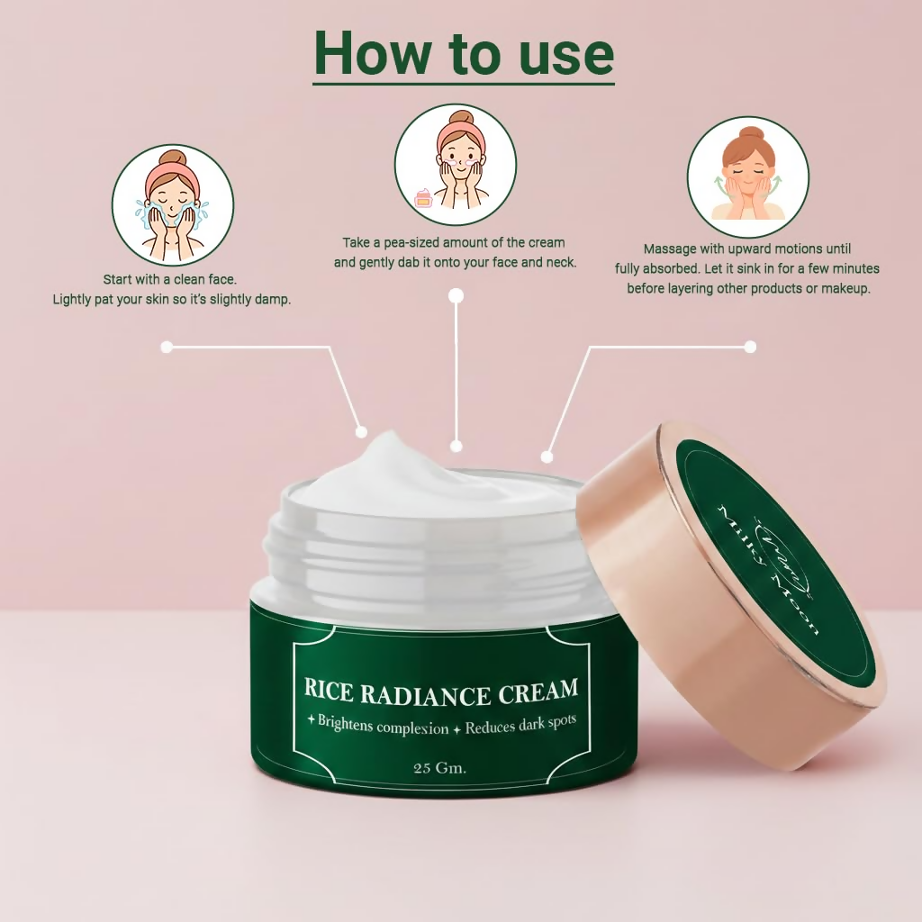Milky Moon Rice Radiance Cream for Reduces Dark Spots & Brightens Complexion - Dista