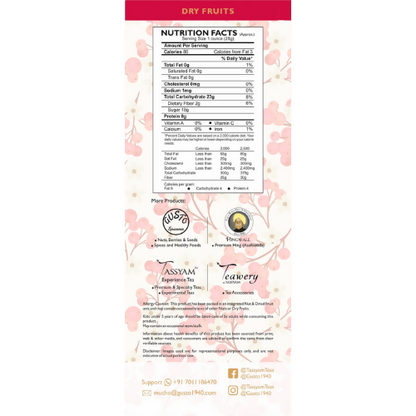 Tassyam Organics Premium Imported Dried Cranberries - Box - Distacart