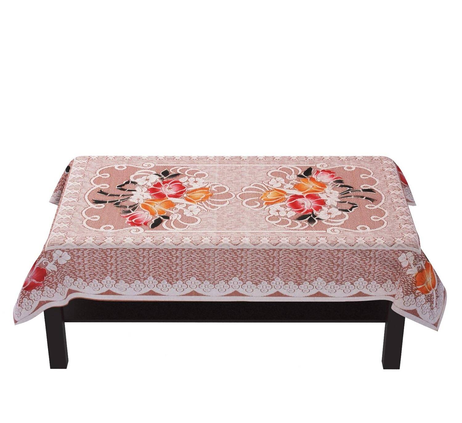 Yellow Weaves Cotton Floral Designer Rectangular Center 4 Seater Table Cover - Limited Time Offer - Distacart