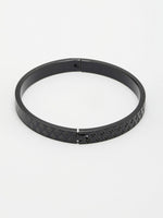 Thumbnail for NVR Men's Black Rhodium-Plated Stainless Steel Kada Bracelet - Distacart