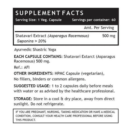 Inlife Shatavari Extract 500MG Capsules - Distacart
