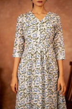 Thumbnail for Joban Fashion Blue Hand Block Printed Cotton Suit Set - Distacart