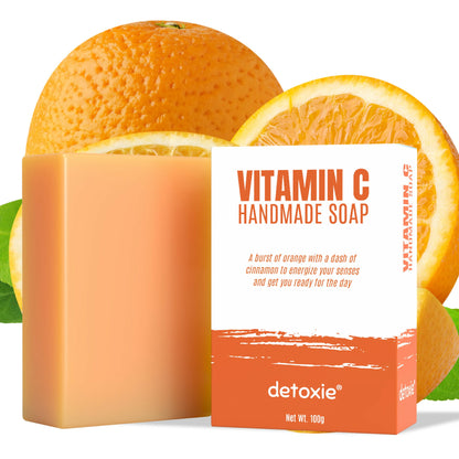 Product closeup3_Handmade Soaps Combo - Vitamin C, Green Tea & Sea Salt