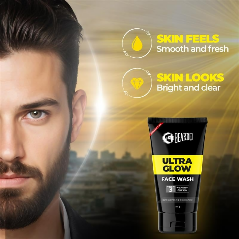 Beardo Ultra Glow Bodywash & Facewash Duo Kit Hydrated and Refreshing Skin - Distacart