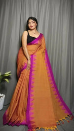 Thumbnail for ECDCPKCHTempleSareeMustard (2)