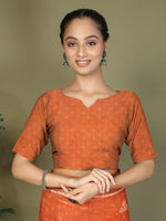 Thumbnail for Astita Cotton Orange Saree