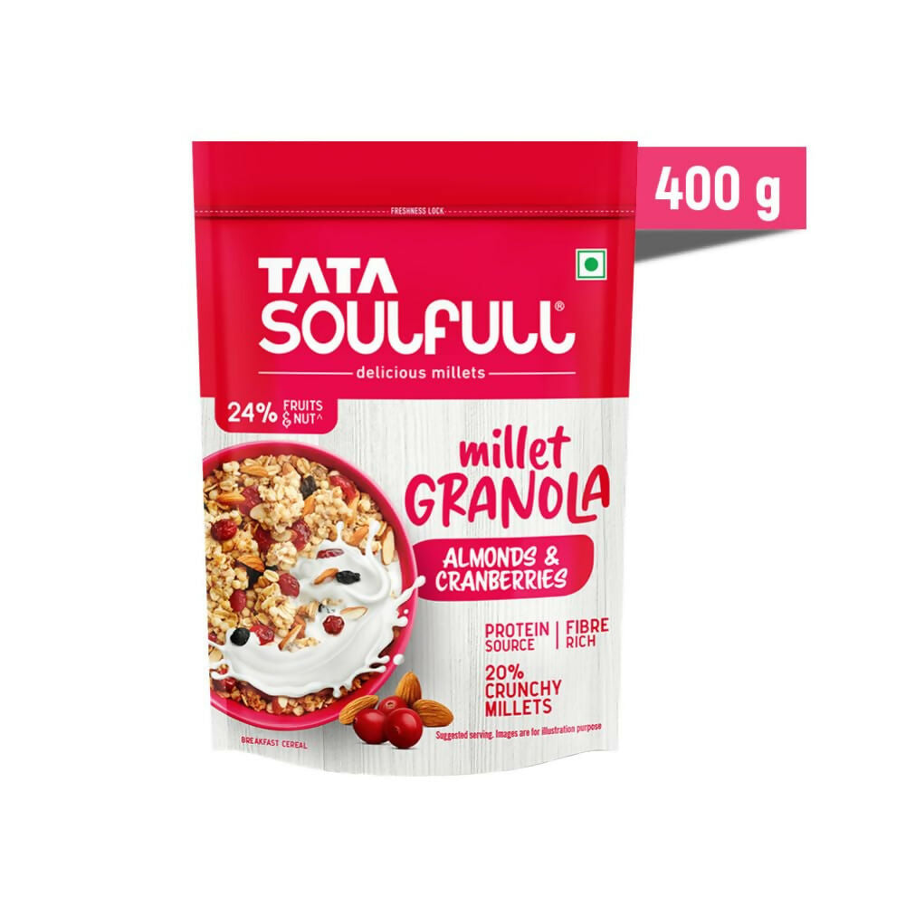 Tata Soulfull Millet Granola (Almonds & Cranberries) - Distacart