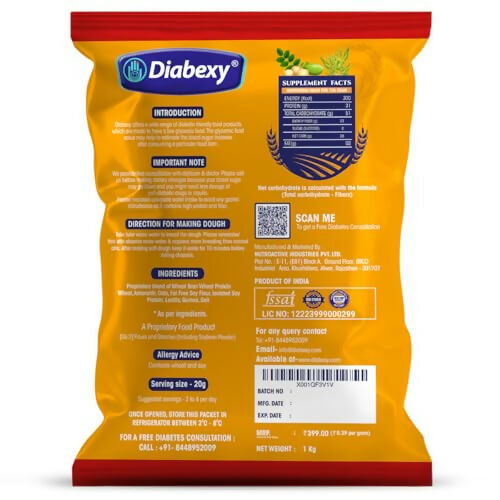 Diabexy Atta Sugar Control Lite Nuts Free for Diabetics