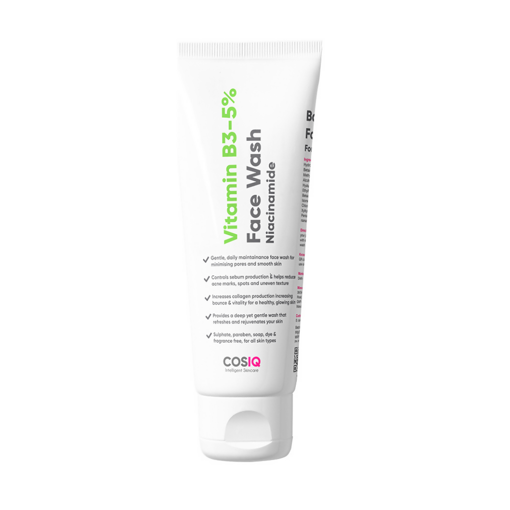 Cos-IQ Vitamin B3-5% Niacinamide Face Wash for Smooth and Even Skin - Distacart