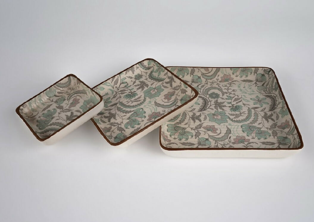 Simply Soho Mughal Mist Platter Set of 3 - Distacart