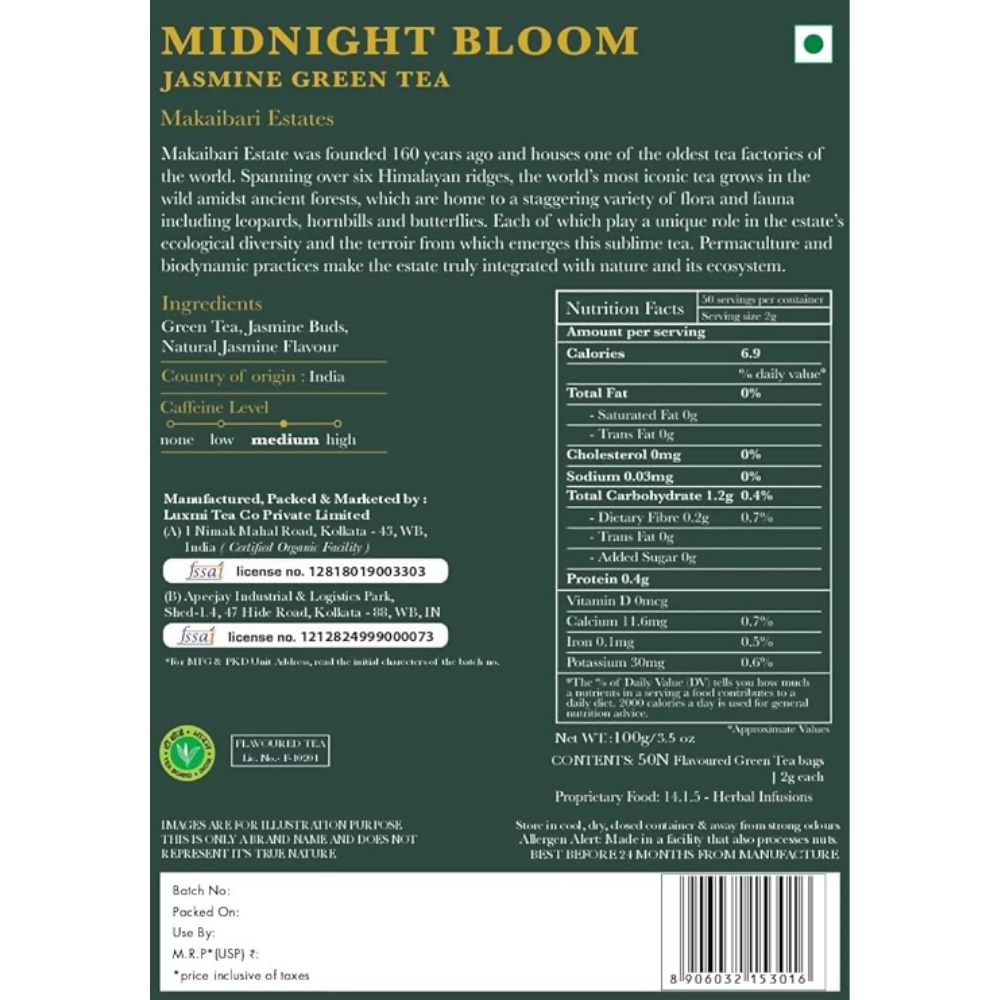 Luxmi Estates Midnight Bloom - Jasmine Green Tea - Dista