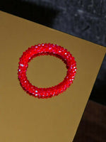 Thumbnail for Inhanns Unisex Crystal Bloom – Adjustable Crystal Bead Bracelets - Red - Distacart