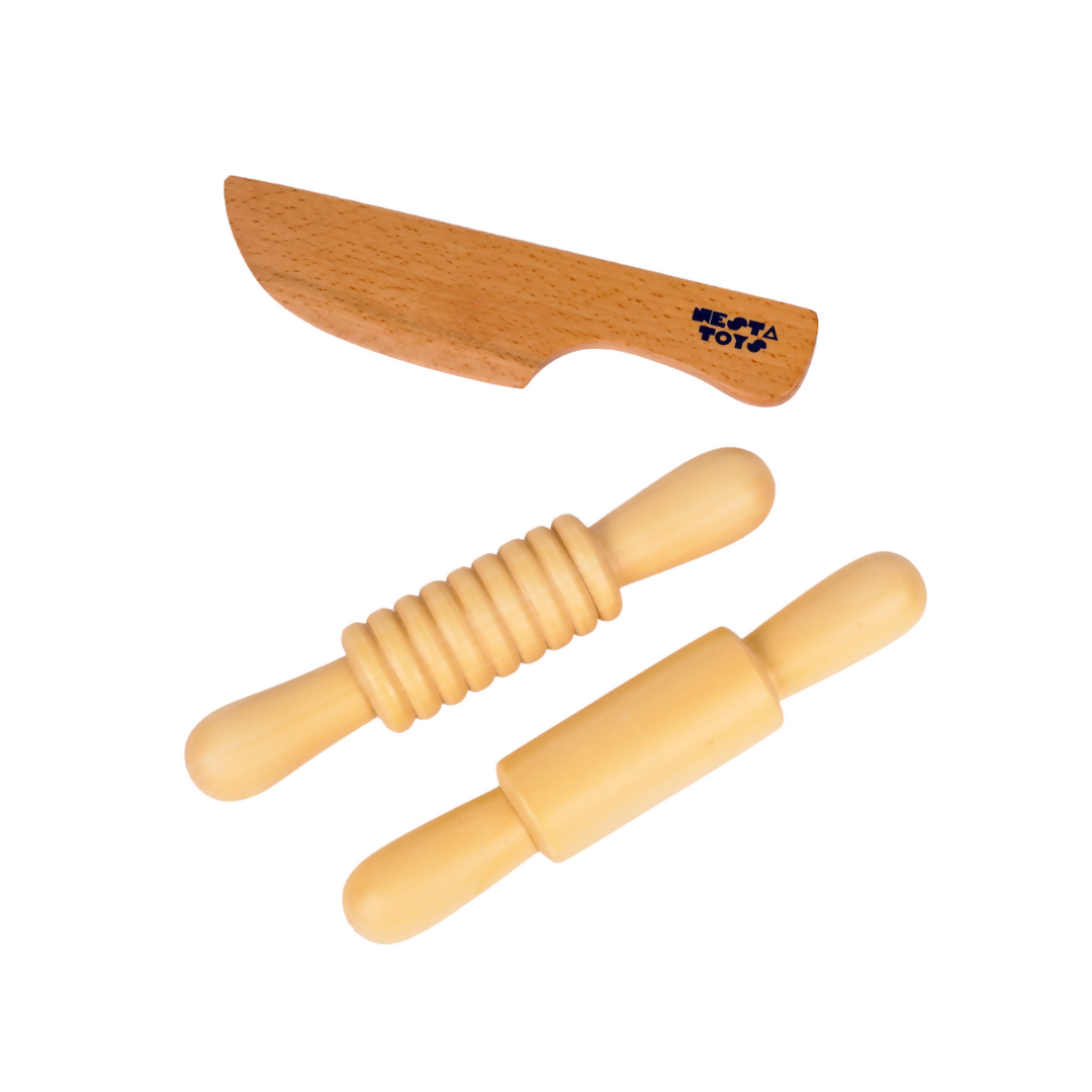 Play Dough Kit -  Rolling Pins & Knife 1