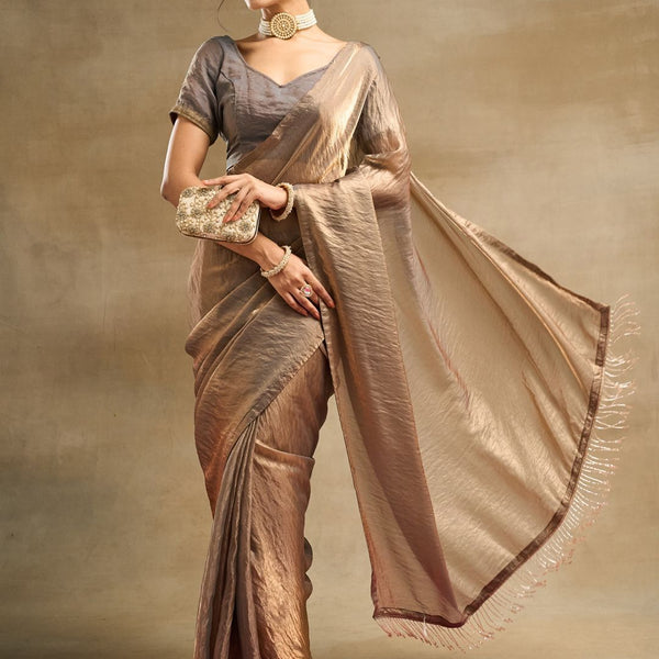 kasee Embellished Zari Silk Blend Saree - Distacart