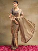 Thumbnail for kasee Embellished Zari Silk Blend Saree - Distacart