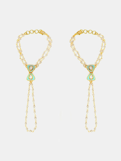 Ruby Raang Saanjh Pearl Hand Jewelry - Distacart