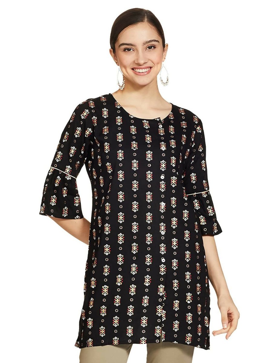 Anubhutee Women's Black Straight Kurti - Distacart