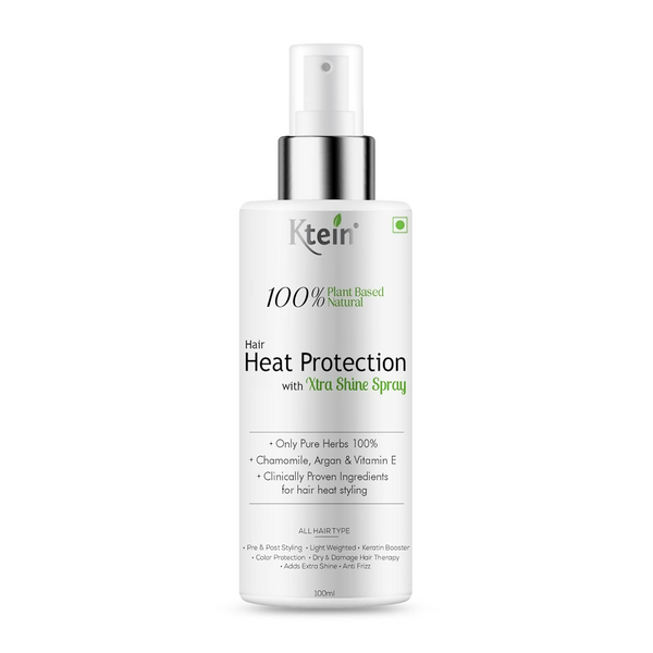 Ktein 100% Plant Based Hair Heat Protection Spray With Extra Shine Chamomile Argan And Vitamin E - Distacart