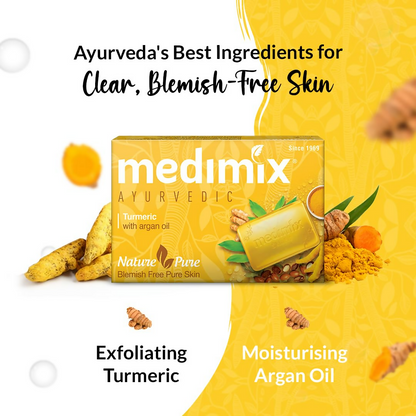 Medimix Ayurvedic Tumeric & Argan Oil Bathing Bar - Distacart