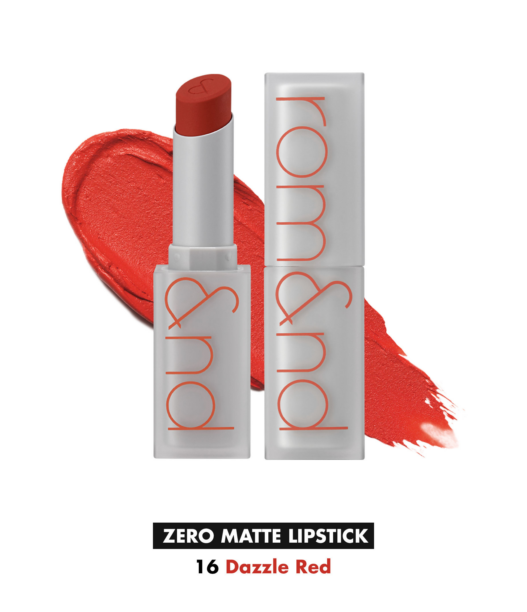 Rom&nd Zero Matte Lipstick - 16 Dazzle Red - Distacart