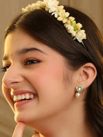 Thumbnail for Ruby Raang Ruhani Green Pearl Earrings - Distacart