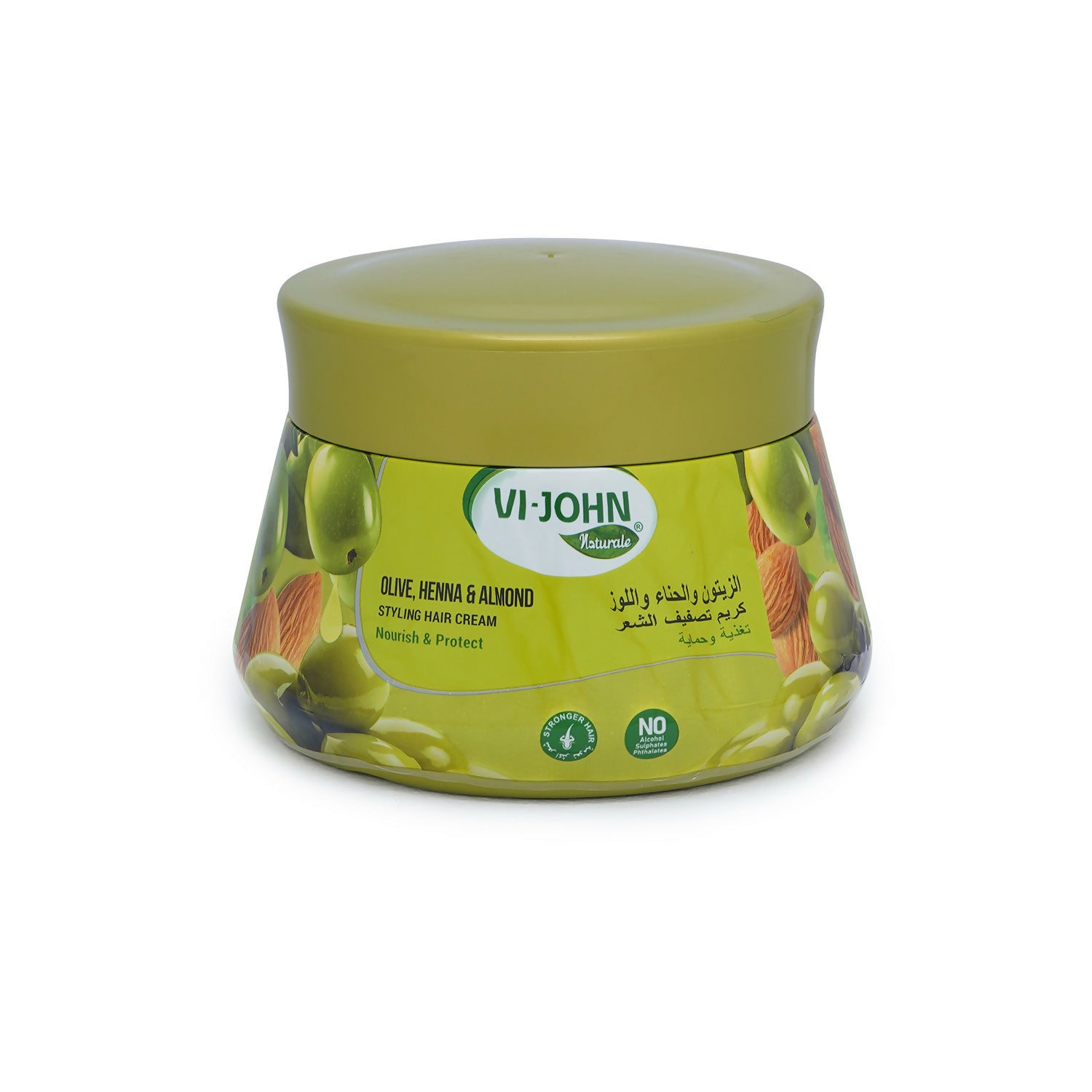 VI-JOHN Naturale Olive, Heena & Almond Styling Hair Cream Strength & Shine - Distacart