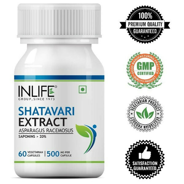 Inlife Shatavari Extract 500MG Capsules - Distacart