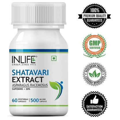 Inlife Shatavari Extract 500MG Capsules - Distacart