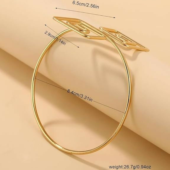 Joban Fashion Golden Alloy Fancy Spiral Cuff Armlet