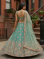 Thumbnail for Lehenga Mart Designer Indian Wedding Lehenga Choli-Sky Green - Distacart