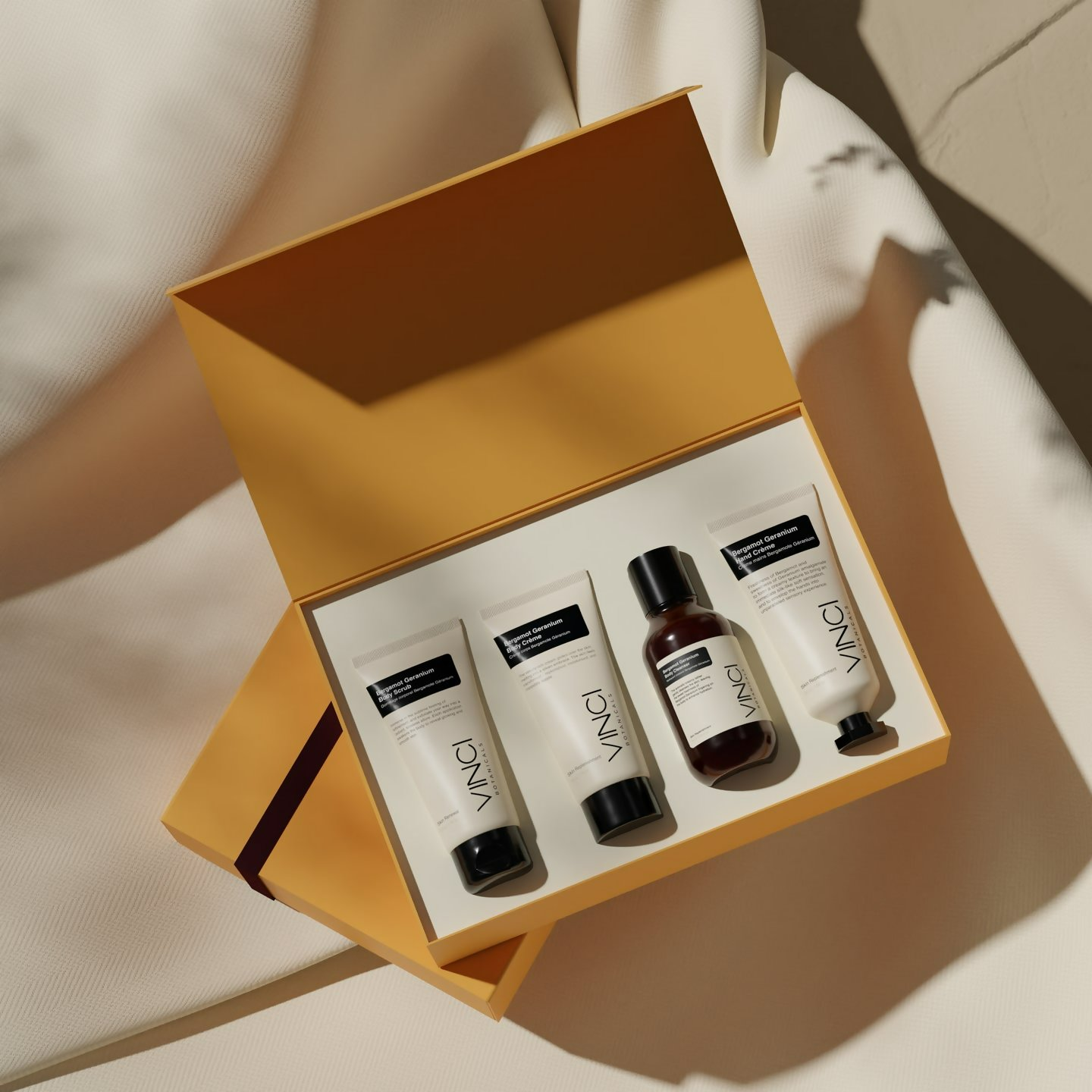 Vinci Botanicals Bergamot Geranium Bath and Body Quad Set - Distacart