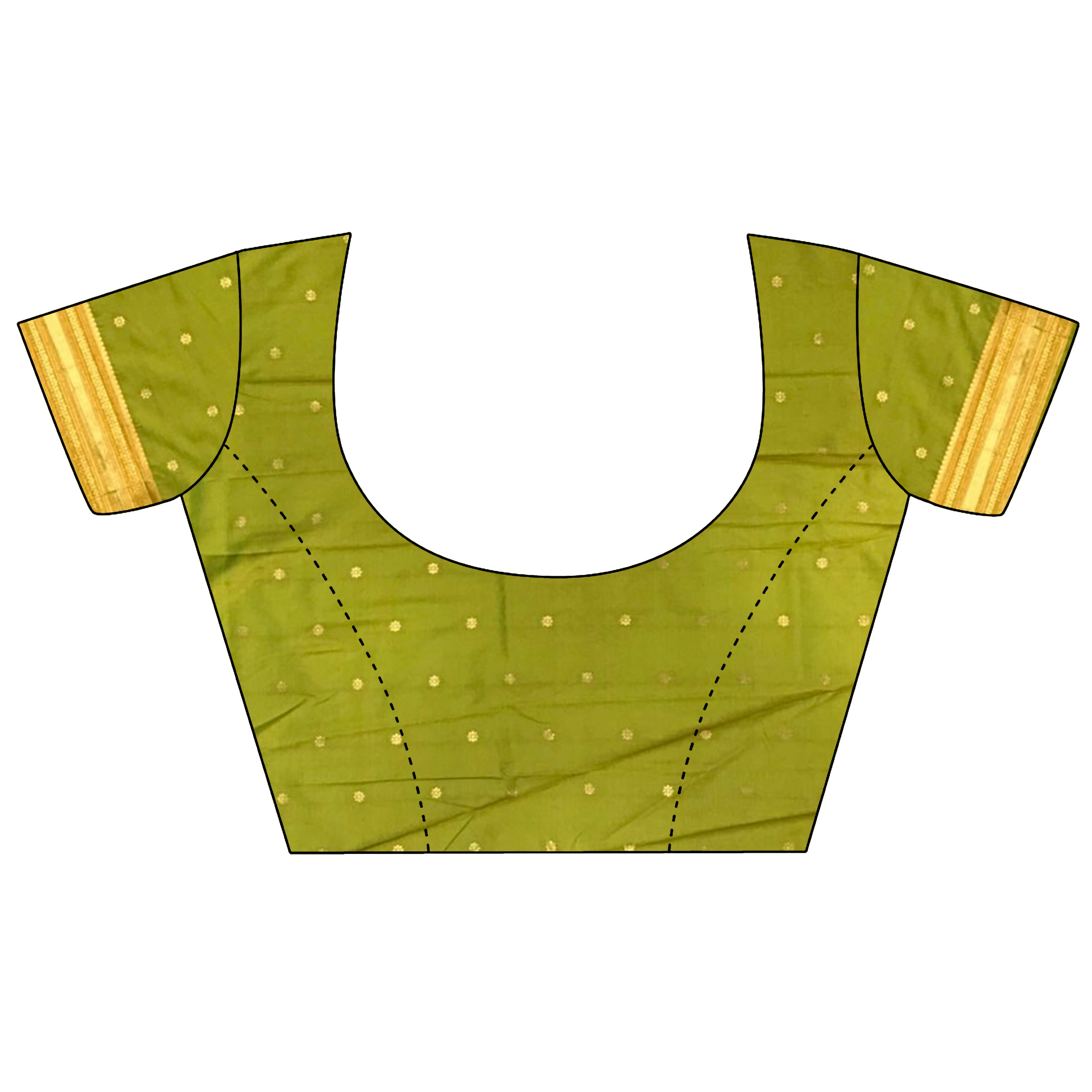 Joban Fashion Light Green Banarasi Soft Silk Woven Saree