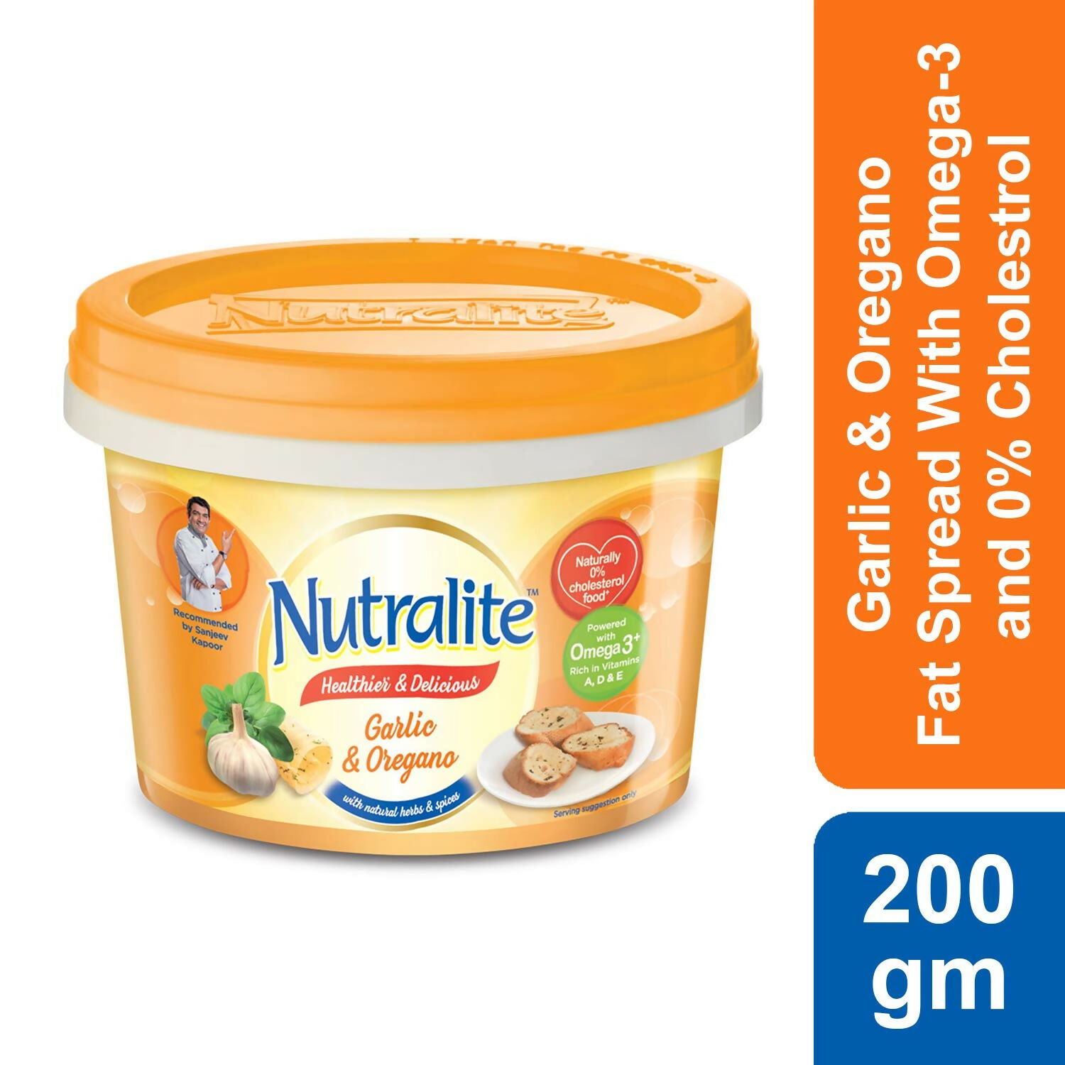 Nutralite Fat Spread - Garlic and Oregano Tub - Distacart